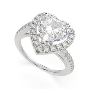 Paloma Heart Cut Pave Halo Engagement Ring Setting - Nivetta